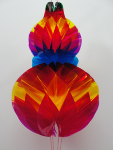  蜂窝式水晶塑料纸七彩葫芦灯笼900CM，端午节葫芦