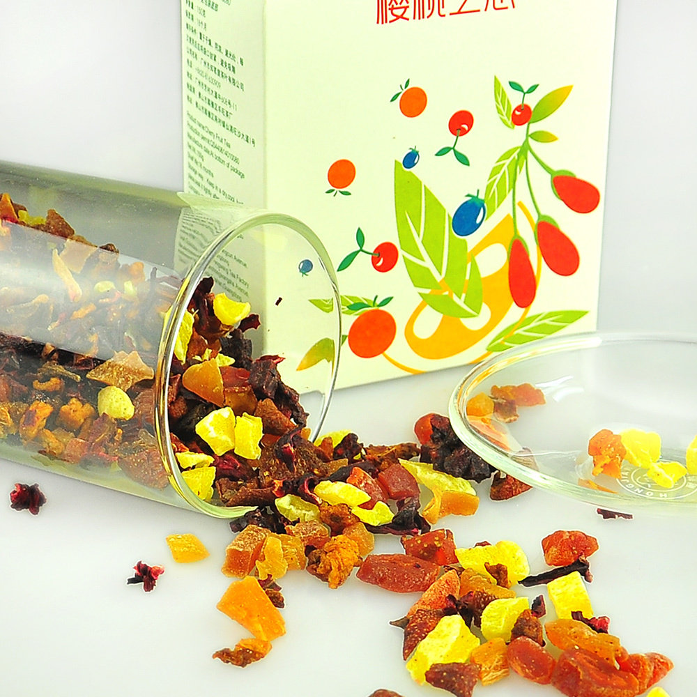 年货 永昌堂 樱桃之恋水果茶/果粒茶/花果茶 两袋送杯子