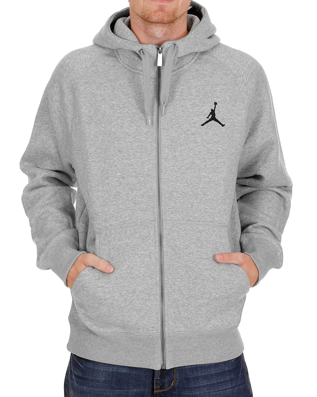 专柜正品 JORDAN 连帽外套 乔丹帽衫 AJ 抓绒卫衣 灰 436425-063