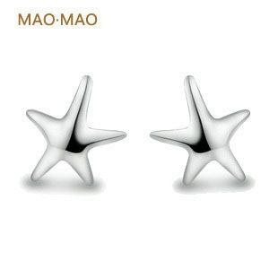 MaoMao 海星925纯银耳钉 时尚韩版女士耳饰品 生日礼物 纯银首饰 MaoMao 海星925纯银耳钉 时尚韩版女士耳饰品 生日礼物 纯银首饰