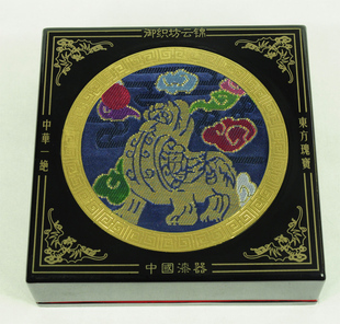  漆器和云锦二合一 南京云锦 御织坊云锦 中国特色礼品 江苏特产