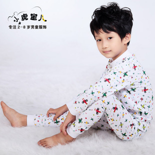  儿童内衣套装纯棉 儿童内衣套装加厚儿童睡衣 男童秋衣秋裤套装Q