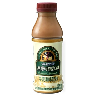  【天猫超市】娃哈哈呦呦奶咖焦糖玛旗朵口味350ml