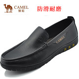 正品 camel骆驼男鞋 2012新款 日常商务休闲皮鞋 男 真皮懒人鞋子
