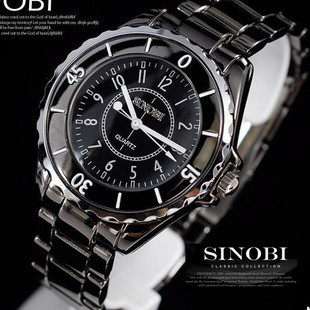 2010 Fashion Mens Black Tungsten Steel Watch Handsome Men And Korean Business Deals Authentic Licensed Table