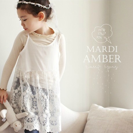 2019 the republic of korea Children's clothing new pattern Dress girl Versatile Lace transparent braces skirt Children's vest dressin the Children/Baby/Family fitted , Vest harness category - from Buy2taobao.com to provide professional Taobao agent buy service