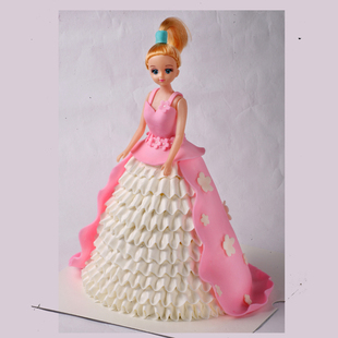  向阳坊旗舰店sunmile生日蛋糕 艺术蛋糕系列 儿童蛋糕 可爱芭比