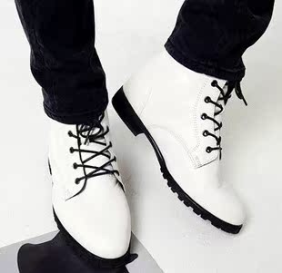  韩版男士棉鞋高帮靴尖头皮鞋英伦潮流短靴冬季时尚男靴子皮靴军靴