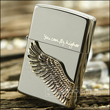 原装正品<span class=H>ZIPPO</span>打火机飞的更高（黑冰）-天使之翼