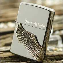 原装正品<span class=H>ZIPPO</span>打火机飞的更高（黑冰）-天使之翼