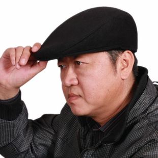  capking帽子王 秋冬羊绒保暖中老年老头老人鸭舌帽前进帽