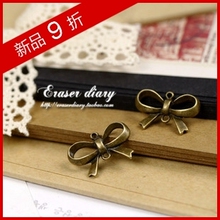 diy手工饰品材料配件 23mm 镂空蝴蝶结挂饰