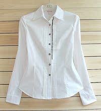 (包快递)2010 秋 新 秋装 新款 女装靓夏优惠 白色衬衣 女