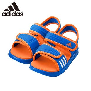 清仓阿迪达斯AKWAH蓝色防滑小童凉鞋 专柜正品 V21634