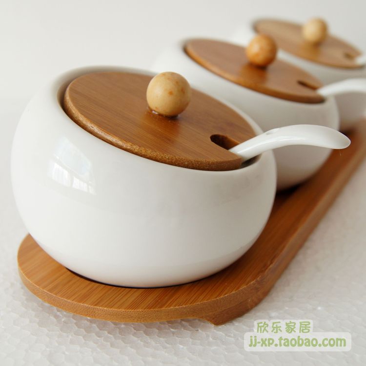 跃隆创意纯白陶瓷调味罐套装 玻璃盖调味瓶调料罐 盐罐调料瓶味盒|msdalam kategori dapur/memasak Appliances, Alat dapur/Penyimpanan dapur, botol penyimpanan/bekas penyimpanan dapur, botol perasa - dari Buy2taobao.com untuk memberikan perkhidmatan ejen Taobao profesional membeli