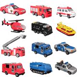 皇冠迷你袖珍合金小车静态模型 警车消防车7CM合金汽车模型玩具车