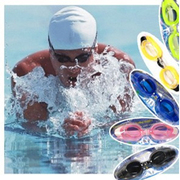 简易纸板包装游泳眼镜泳镜套装超值组合商品 送鼻夹耳塞