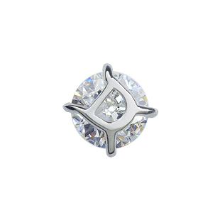  七夕礼物 蛟蓓饰品 925纯银 D星闪钻男士耳钉 男 耳饰