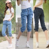 牛仔<em>马裤</em> 女 夏季_女士牛仔马裤,牛仔<em>马裤配什</em>