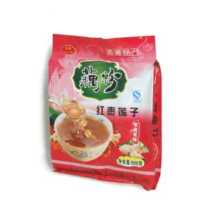  天然食品湖北洪湖特产营养开胃家瑶农家纯手工红枣莲子 藕粉 600g