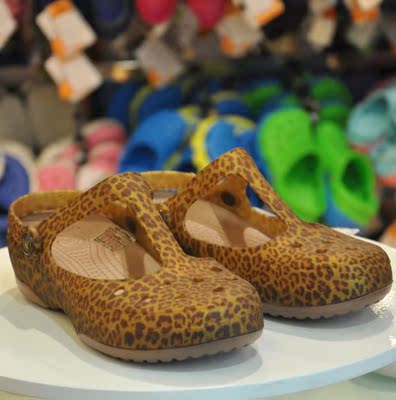 现货Crocs2014专柜正品新款女鞋豹纹卡丽玛丽