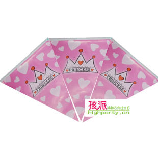  孩派HighParty1岁女孩生日派对布置装饰现场用品一岁女孩彩旗12面