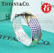 Tiffany 925 anillos de la joyería de plata cruz dicroicas cajas de regalo