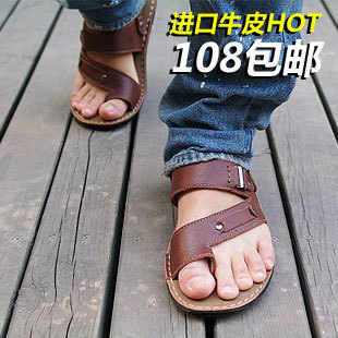 Authentic men's Sandals men s sandal shoe leather Sandals men leather beach waves of men's Sandals boys Sandals clearance
