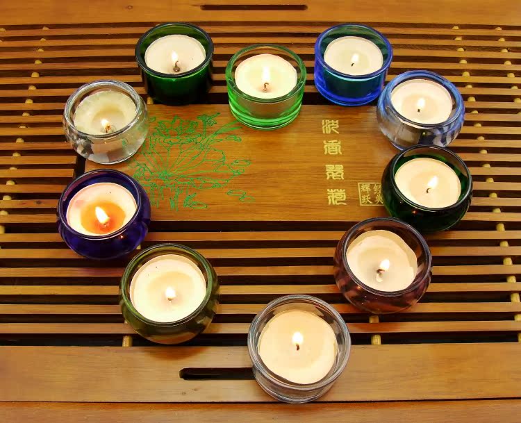 WDF简约现代玻璃小烛台...