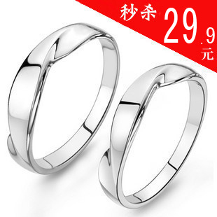 特价 热卖 情侣戒指 韩版 925纯银饰品 女指环 情侣对戒礼物 礼物