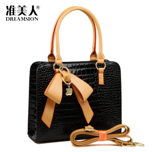  准美人欧美时尚女士手提包单肩包斜挎包包潮冬季新款黑色女包