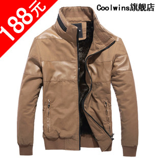 2012新款夹克男装秋冬韩版修身精品短款厚外套 男士休闲<span class=H>上衣</span>