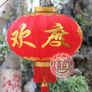  结婚喜庆大红灯笼烫金灯饰可带电源发光户外灯笼过年灯笼新年春节