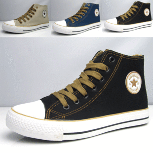  12.12秋季新款/简约复古星/中帮/男帆布鞋/男/纯色/百搭/学生鞋/