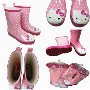  儿童时尚可爱卡通雨鞋水鞋雨靴凯蒂猫雨鞋KT 巴布 托马斯防滑雨鞋