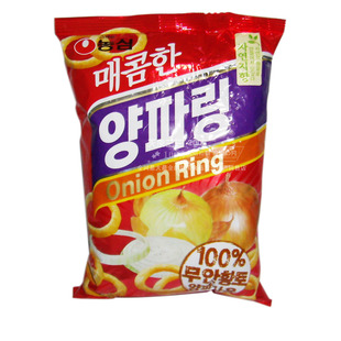  韩国农心洋葱圈 辣味 60克 韩国洋葱圈 韩国膨化食品