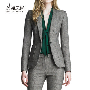 【定做西装2013秋<em>女</em>修身一粒扣女西服<em>职业装</em>