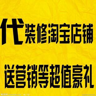 淘宝店铺代装修服务网店扶植版标准版代装修服务
