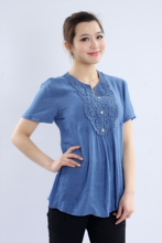 2012新款中老年服装气质妈妈装夏装上衣衬衫中年女装大码宽松T恤