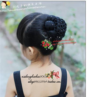  韩版学生幼儿童 宝宝 发网 盘发网兜 跳舞蹈 发网 多色 特惠