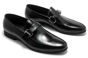  冲冠正品 头层牛皮‖男士圆头搭扣正装商务皮鞋 透气低帮鞋三色入