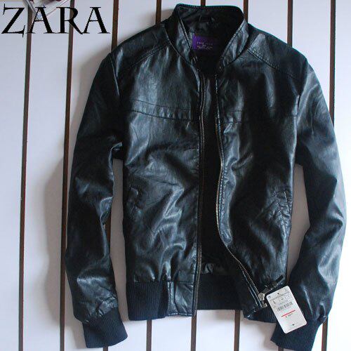 2010 ZARA 原单正品 顶级水洗皮<span class=H>皮衣</span> 休闲皮夹克 画册款 超牛B