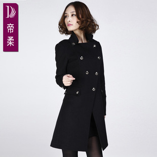  品牌女装专柜正品冬羊毛呢子大衣 女 加厚毛呢外套女中长款新