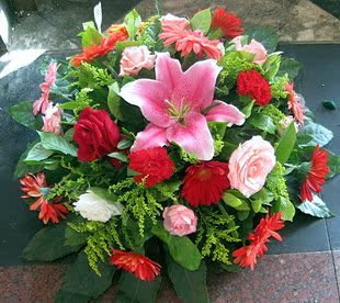 唐山圆形桌花圆形台花会议用花餐桌用花