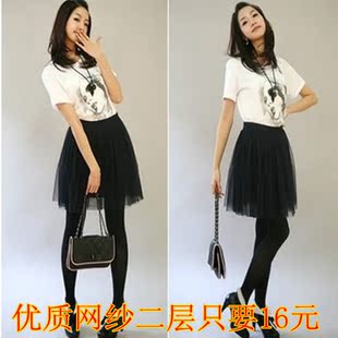 淘宝网新黑色短裙子女裙半身裙夏季打底裙迷你裙纱裙半裙高腰裙半身短裙