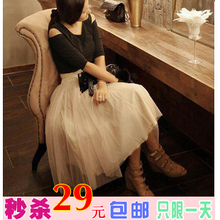 2012夏装 新款女装 裙子 半身 夏季 波西米亚半身裙 蕾丝 蓬蓬裙