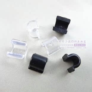  DIY手工发饰饰品配件发绳扣 发圈扣头绳扣皮筋扣黑色 透明12mm D3