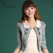 淘宝网【Rendz】时尚女王 2012春夏新款娃娃领短款空调衫牛仔外套2D8038