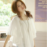 2011秋装 新款 女装韩版雪纺上衣短袖t恤蝙蝠袖 雪纺衫