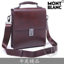 支持验货正品montblanc万宝龙男包男手提包斜挎包头层牛皮单肩包
